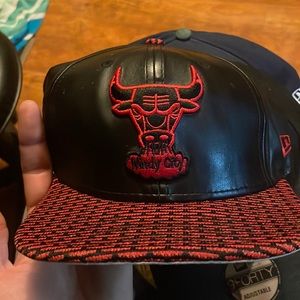 Leather unique Chicago bulls SnapBack